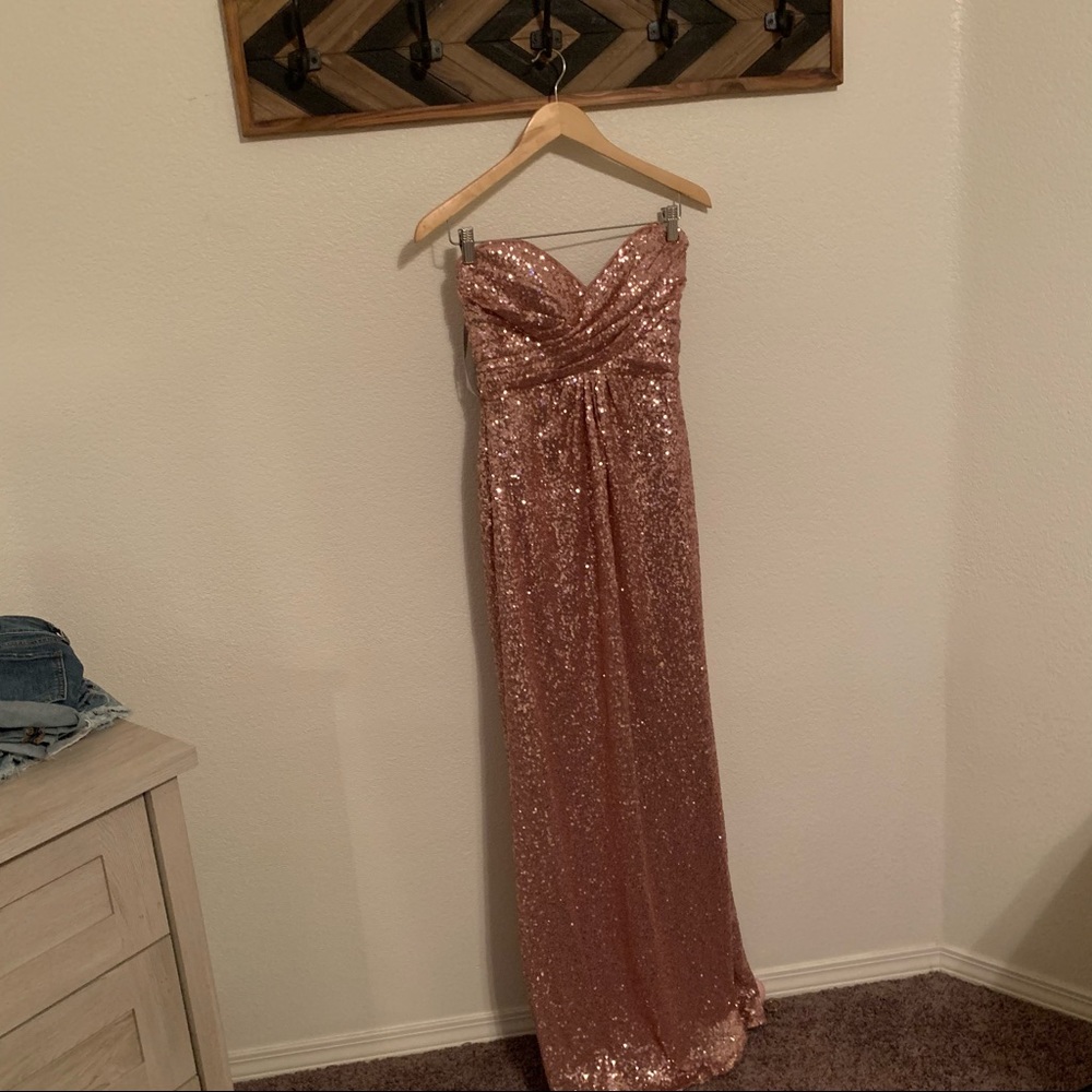 Alfredo Angelo Size 4 rose gold sequin dress